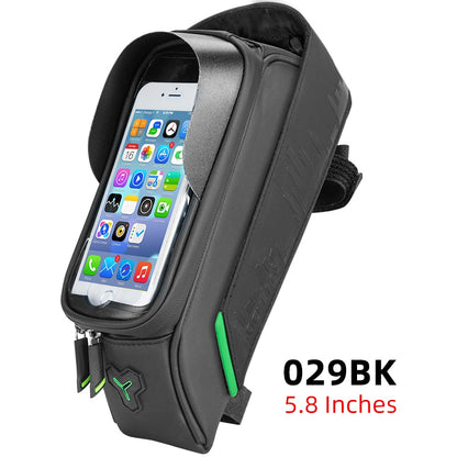 Bicycle Bag Cycling Front Tube Frame Bag Waterproof Top Tube Phone Bag MTB Road Bike Touch Screen 6.0 inch Phone Case