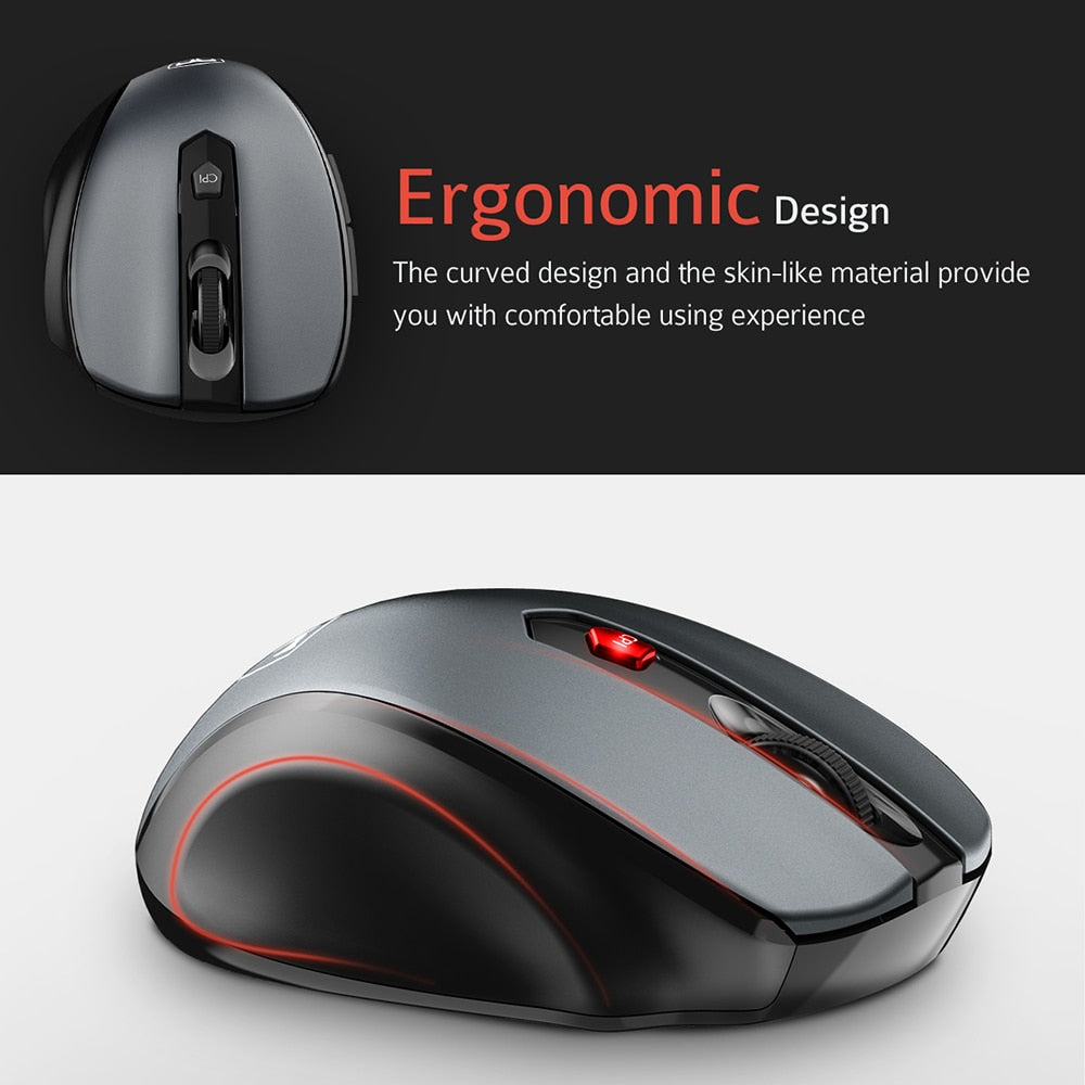 FTA MM057 Wireless Mouse 2.4Ghz Ergonomic Design Optical Mice 6 Buttons 2400 DPI Energy Saving For PC Laptop Computer Mouse