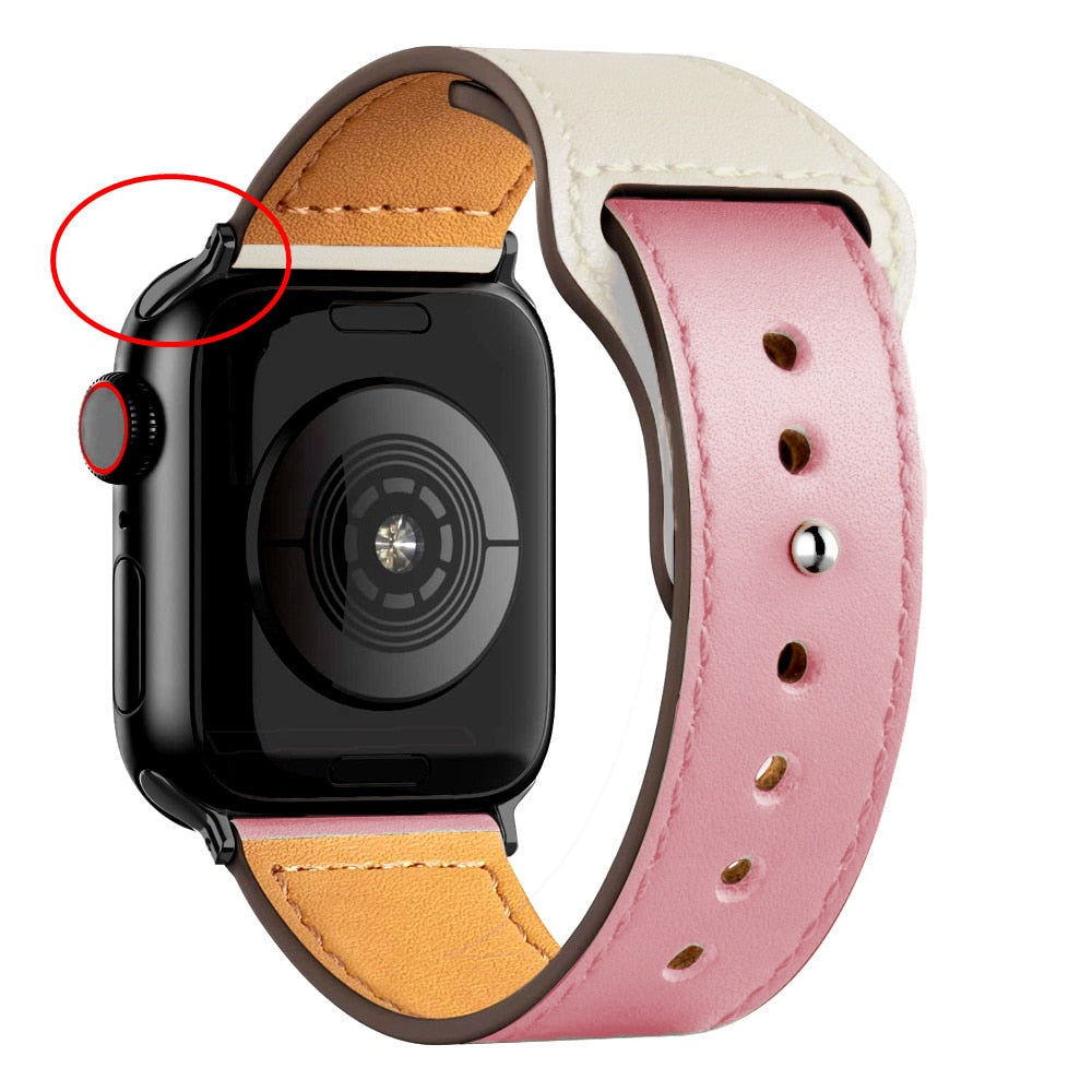 Leather strap For Apple watch band 45mm 44mm 49mm 41mm 40mm 42mm 38mm wristband correa bracelet iWatch series ultra 3 5 6 SE 7 8