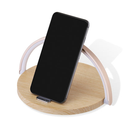 FTA Qi Wireless Charger LED Table Lamp DC5V 10W USB Charging LED Desk Lamp Light Adjustment Table Bedside Lamp With Phone Holder