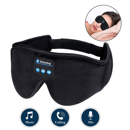 New 3D FTA confortable wireless music headphone sleep breathable smart eye mask Bluetooth headset call with mic for ios Android mac