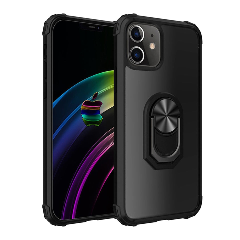 FTA Cases For iPhone 12 Pro Max 12 Mini Kickstand Shell Shockproof Magnetic Ring Phone Case For iPhone 11 pro MAX XR XS SE 2020 7 8