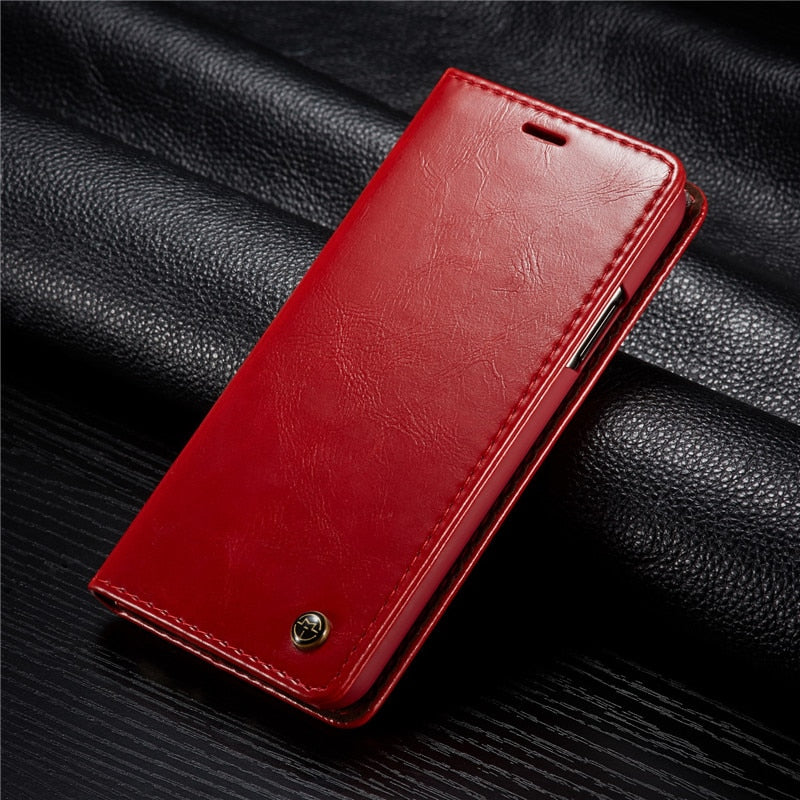 FTA Leather Case for iPhones, Luxury Magneti Card Holder Wallet Cover For iPhones.