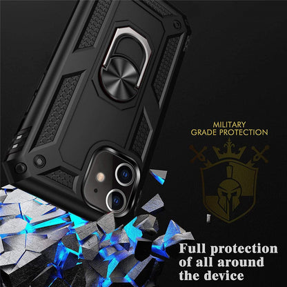 FTA Shockproof Phone Case with 2pcs Glass For iphone 11 Pro XR X XS Max 7 8 6 6s Plus Full Cover Car Magnetic Ring Kickstand Cases Compatible with apple.