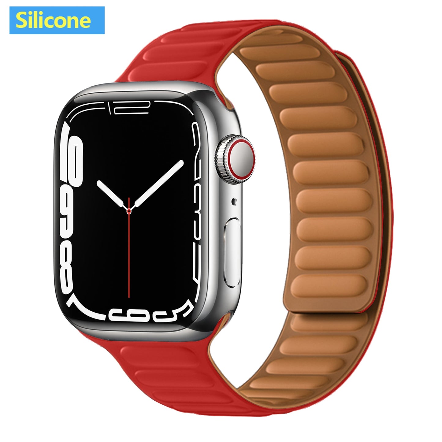 FTA Leather Link For Apple Watch Band 45mm 42mm 44mm  49mm Original Magnetic Loop bracelet iWatch Series 8 Ultra 3 SE 6 7 Strap