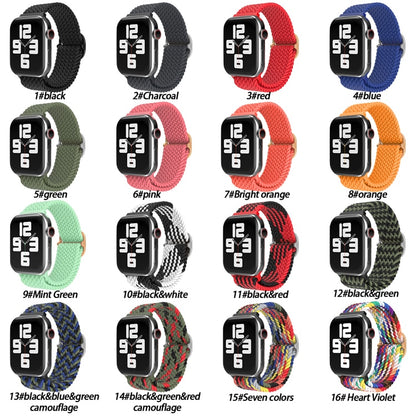 FTA Nylon Braided Solo Loop Strap for Apple Watch Band 38mm 40mm 42mm 44mm Sport Elastics Wristband for iWatch Series 6/5/4/3/2/1/SE