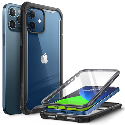 Case protector for iPhone 12 Case/12 Pro Case 6.1 inch (2020)  Full-Body Rugged Clear Bumper Cover with Built-in Screen Protector.