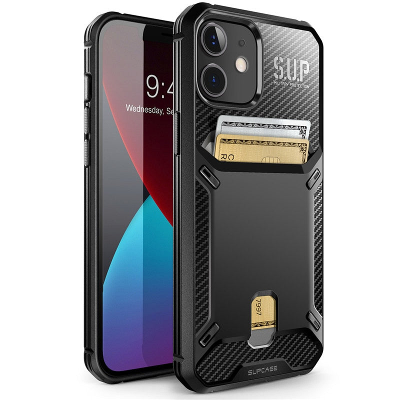 FTA iPhone 12 Case/For iPhone 12 Pro Case 6.1" (2020) UB Vault Slim Protective Wallet Cover with Built-in card holder