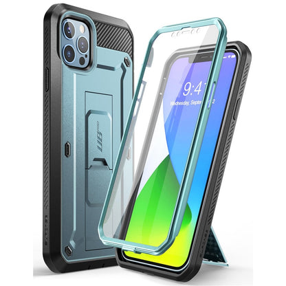 Case-cover for iPhone 12 Pro Max Case 6.7" (2020) IPHONE CASE UB Pro Full-Body Rugged Holster Cover with Built-in Screen Protector & Kickstand.