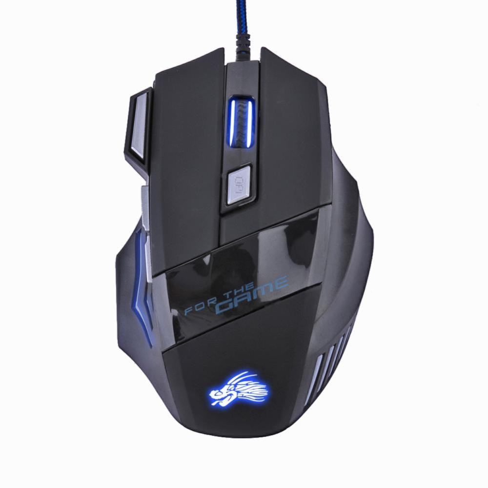 FTA 5500DPI 7 Buttons 7 Colors LED Backlight Optical USB Wired Mouse Gamer Mice Laptop PC Computer Mouse Gaming Mouse for Pro Gamer