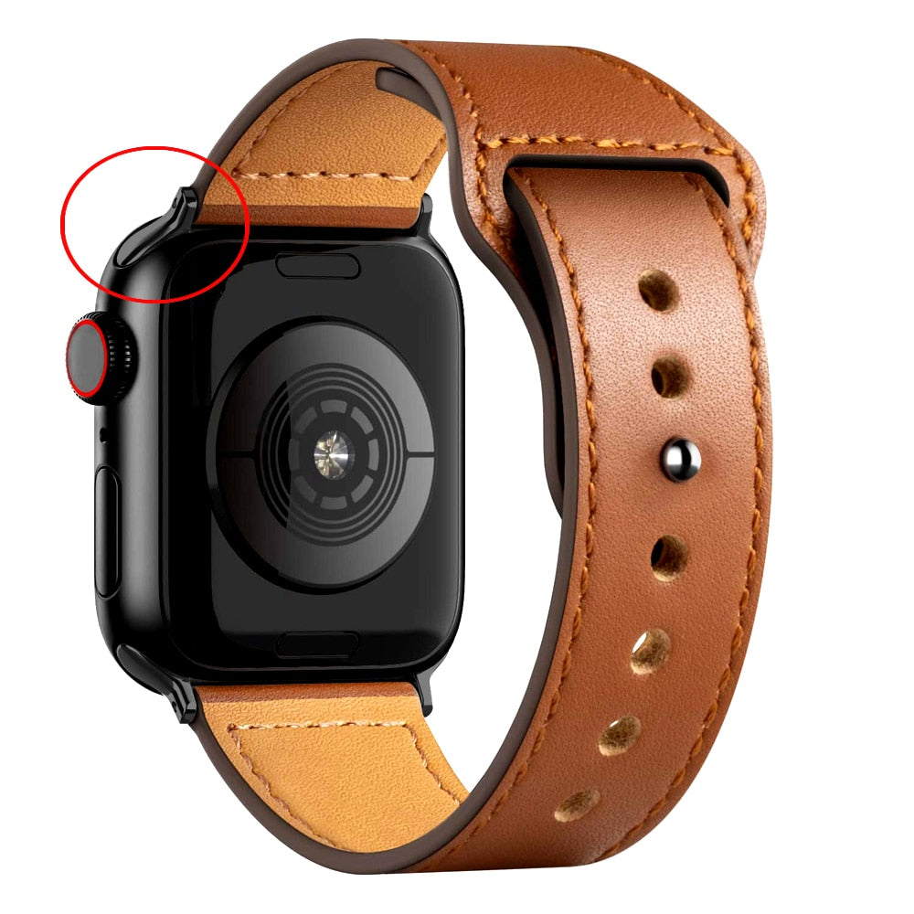 Leather strap For Apple watch band 45mm 44mm 49mm 41mm 40mm 42mm 38mm wristband correa bracelet iWatch series ultra 3 5 6 SE 7 8