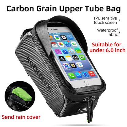 Bicycle Bag Cycling Front Tube Frame Bag Waterproof Top Tube Phone Bag MTB Road Bike Touch Screen 6.0 inch Phone Case