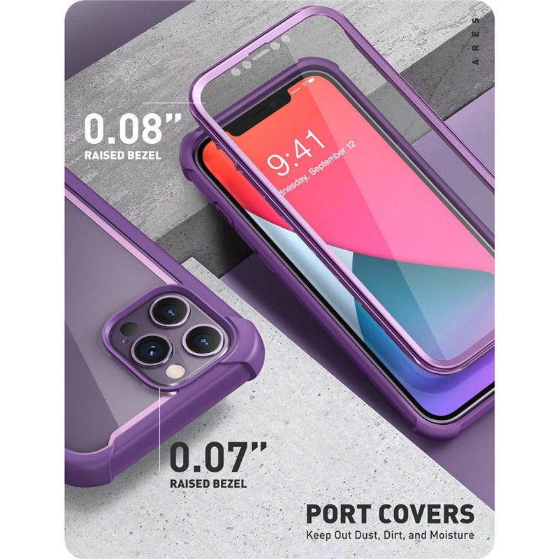 Cover for iPhone 12 Pro Max Case 6.7" (2020 Release) I-BLASON Ares Full-Body Rugged Clear Bumper Cover with Built-in Screen Protector