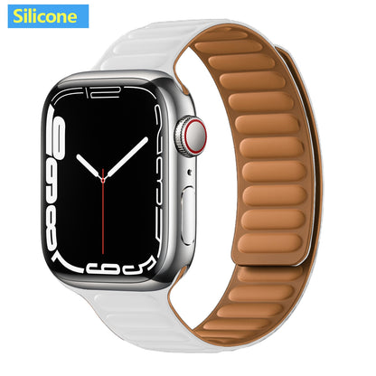 FTA Leather Link For Apple Watch Band 38mm 40mm 41mm  Original Magnetic Loop bracelet iWatch Series 8 Ultra 3 SE 6 7 Strap