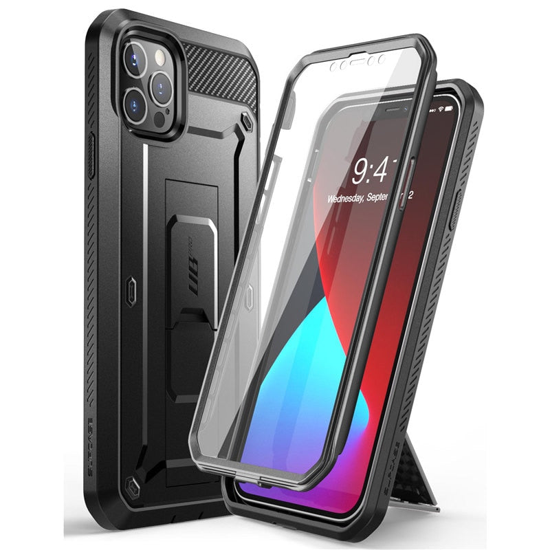 Case-cover for iPhone 12 Pro Max Case 6.7" (2020) IPHONE CASE UB Pro Full-Body Rugged Holster Cover with Built-in Screen Protector & Kickstand.