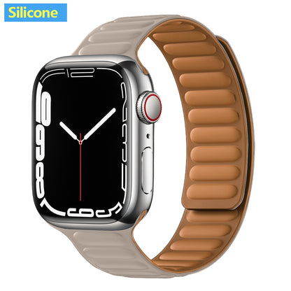 FTA Leather Link For Apple Watch Band 38mm 40mm 41mm  Original Magnetic Loop bracelet iWatch Series 8 Ultra 3 SE 6 7 Strap