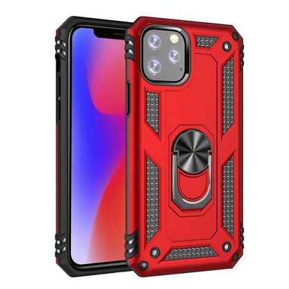 FTA Shockproof Phone Case with 2pcs Glass For iphone 11 Pro XR X XS Max 7 8 6 6s Plus Full Cover Car Magnetic Ring Kickstand Cases Compatible with apple.