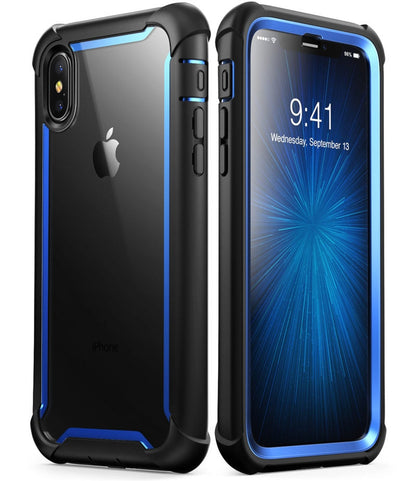 Case protector compatible with iphone X Xs Case 5.8 inch Original i-Blason Ares Series Full-Body Rugged Clear Bumper Case with Built-in Screen Protector