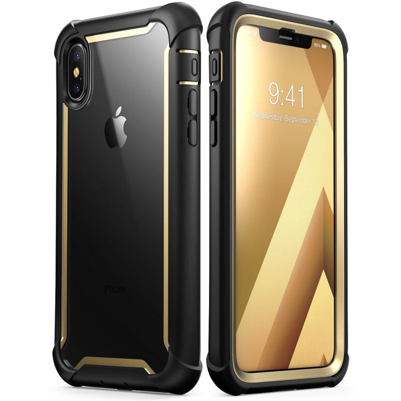 Case protector compatible with iphone X Xs Case 5.8 inch Original i-Blason Ares Series Full-Body Rugged Clear Bumper Case with Built-in Screen Protector