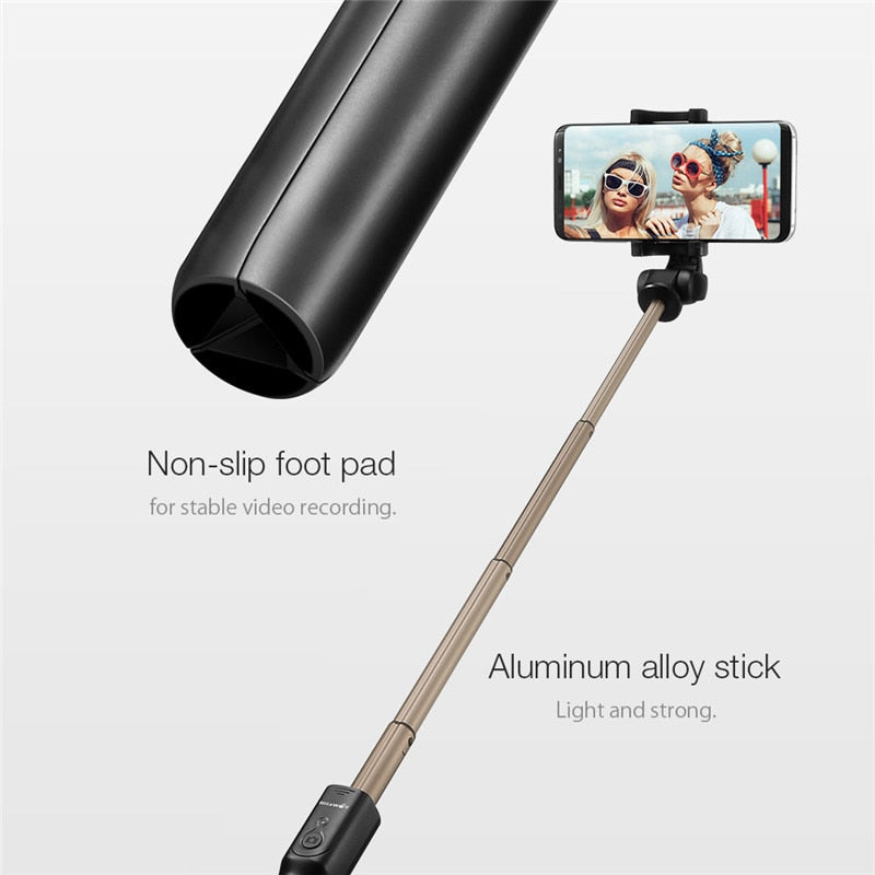 BW-BS3 bluetooth-compatible Selfie Stick Tripod Remote Control Flexible Selfie Stick Stabilizer for iphone