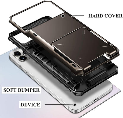 Cover for iPhone 14 13 Pro Max 13 Mini 13 Pro 2022 Card Slots Wallet Case Cover Slide Armor Wallet Card Slots Holder for iPhone 13