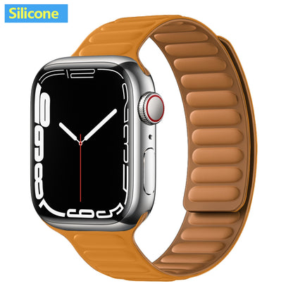 FTA Leather Link For Apple Watch Band 38mm 40mm 41mm  Original Magnetic Loop bracelet iWatch Series 8 Ultra 3 SE 6 7 Strap