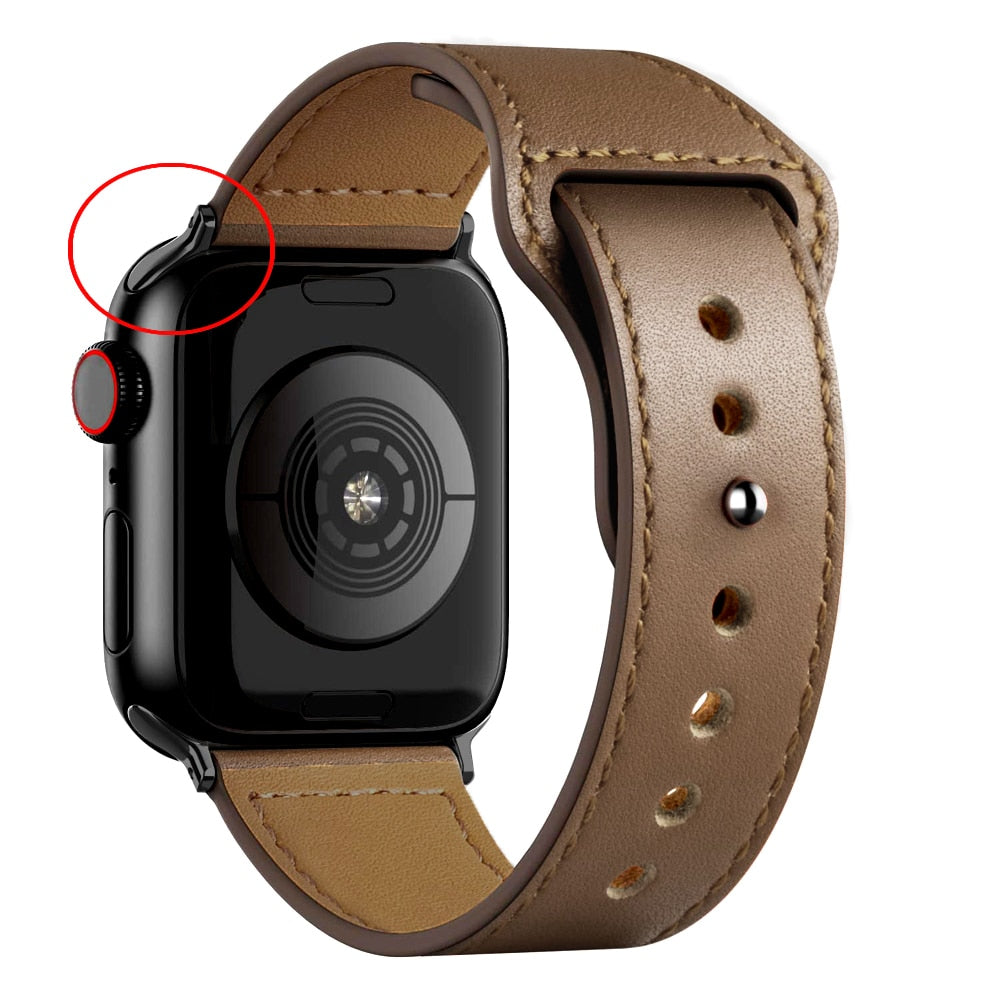 Leather strap For Apple watch band 45mm 44mm 49mm 41mm 40mm 42mm 38mm wristband correa bracelet iWatch series ultra 3 5 6 SE 7 8