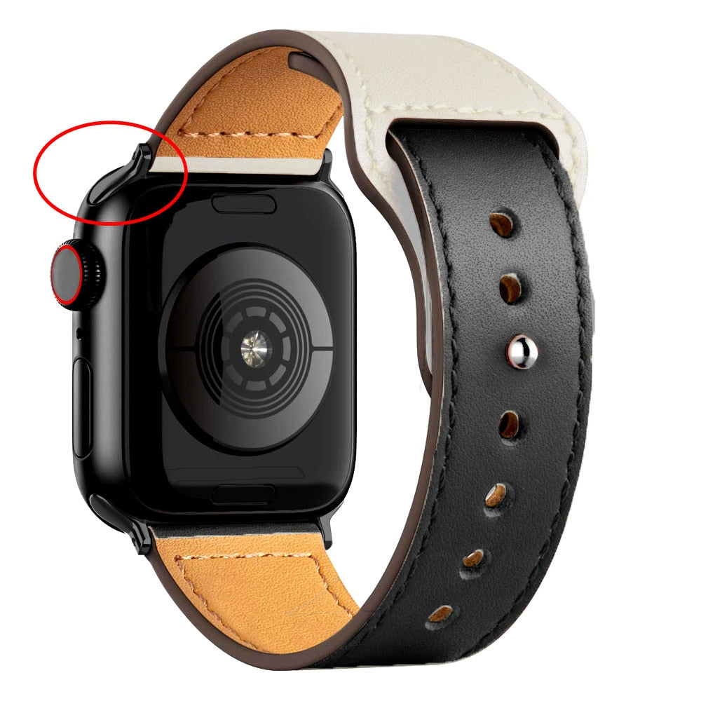 Leather strap For Apple watch band 45mm 44mm 49mm 41mm 40mm 42mm 38mm wristband correa bracelet iWatch series ultra 3 5 6 SE 7 8