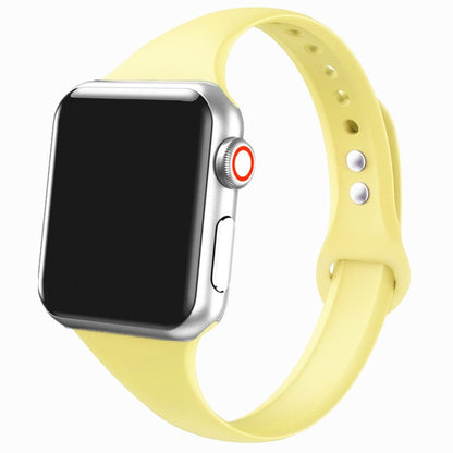 Slim strap FTA for Apple watch band 44mm 45mm 40mm 38mm 42 Silicone wrsit belt correa bracelet iWatch serie 4 3 se 6 7 41 45mm band