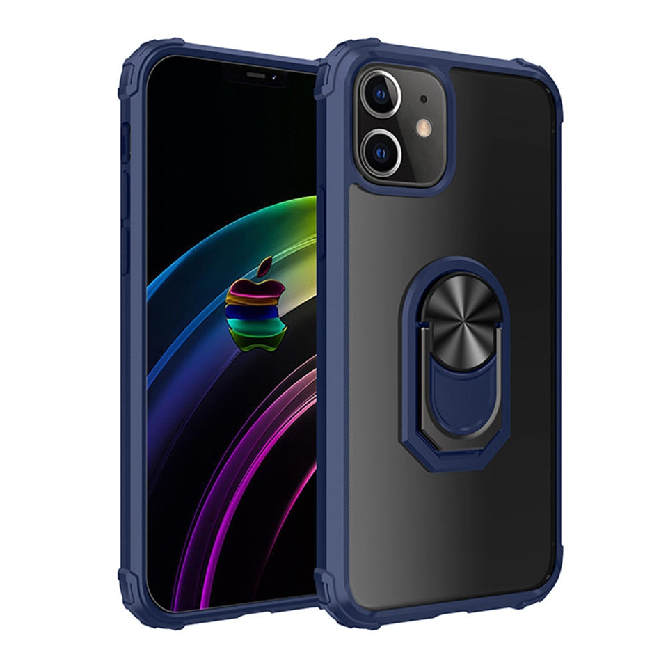 FTA Cases For iPhone 12 Pro Max 12 Mini Kickstand Shell Shockproof Magnetic Ring Phone Case For iPhone 11 pro MAX XR XS SE 2020 7 8