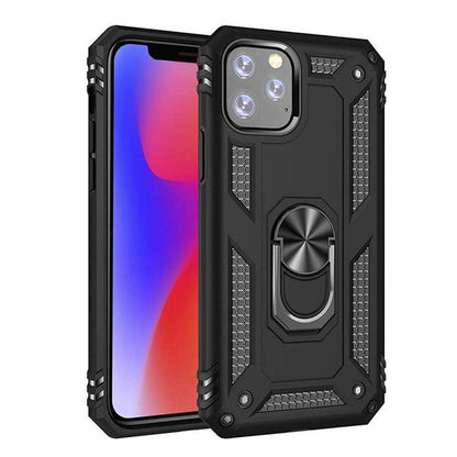 FTA Shockproof Phone Case with 2pcs Glass For iphone 11 Pro XR X XS Max 7 8 6 6s Plus Full Cover Car Magnetic Ring Kickstand Cases Compatible with apple.