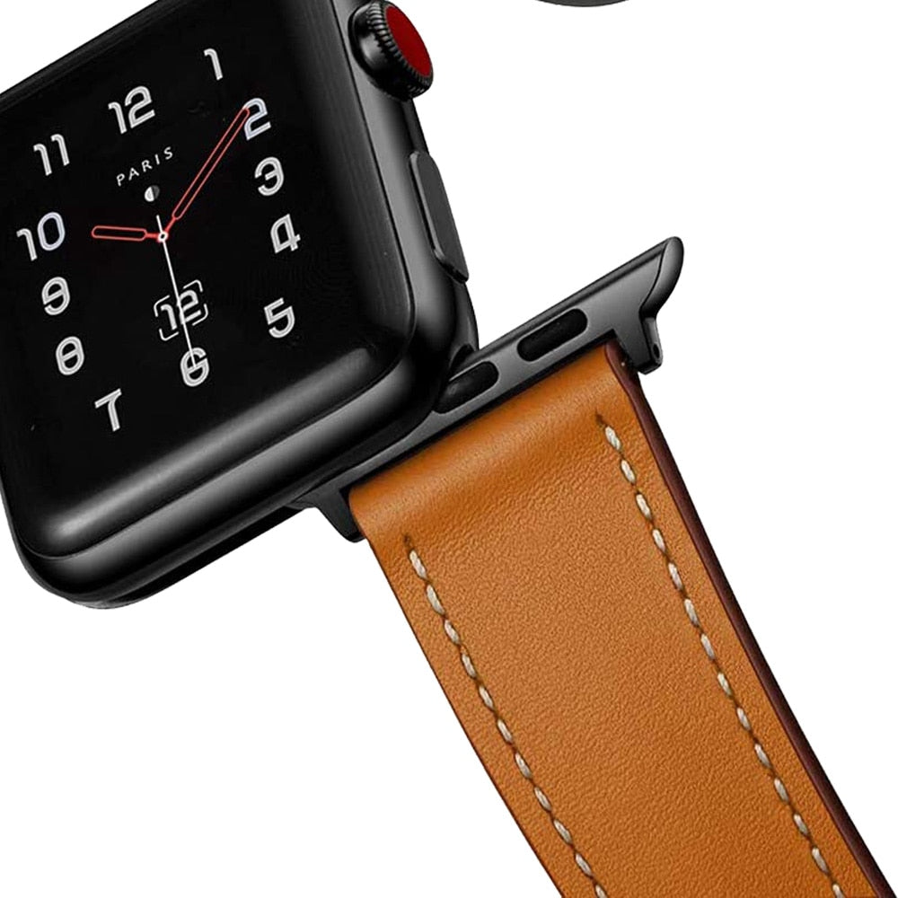 Leather strap For Apple watch band 45mm 44mm 49mm 41mm 40mm 42mm 38mm wristband correa bracelet iWatch series ultra 3 5 6 SE 7 8