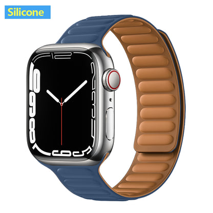 FTA Leather Link For Apple Watch Band 38mm 40mm 41mm  Original Magnetic Loop bracelet iWatch Series 8 Ultra 3 SE 6 7 Strap