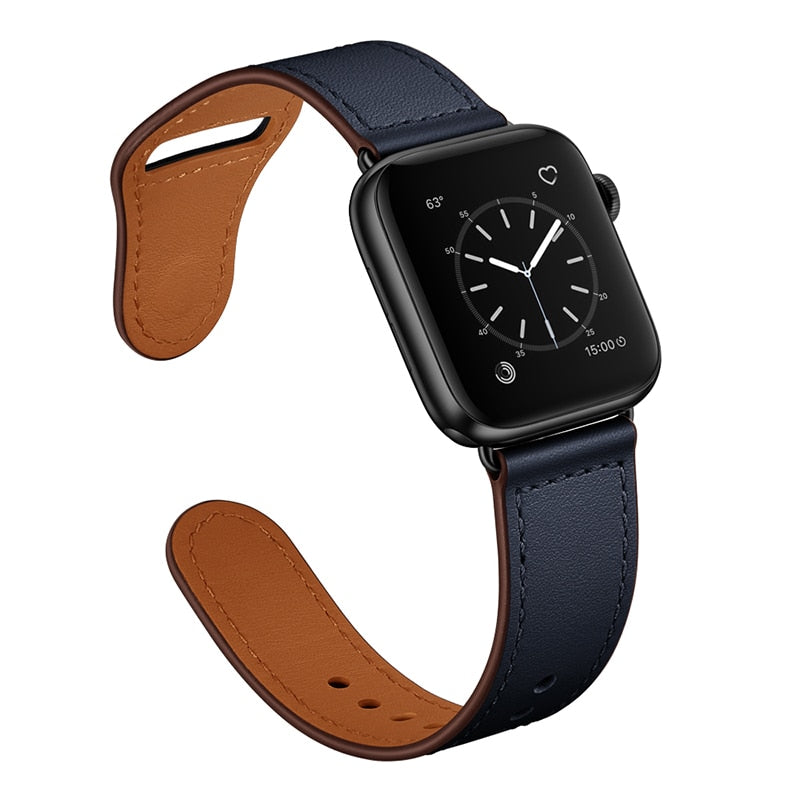 Watch band compatible with apple  FTA watch band 44mm 45mm 40mm iwatch 38mm 42 leather belt smartwatch bracelet apple watch series 6 SE 4 3 7 41mm bands.