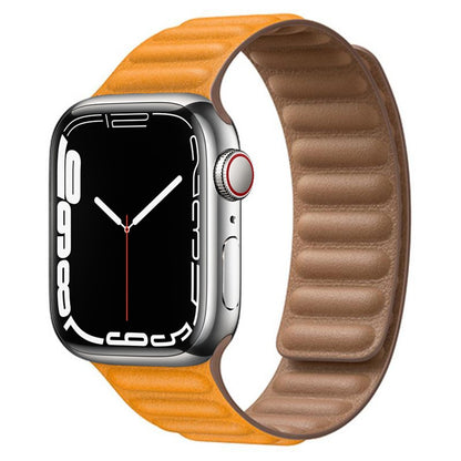 FTA Leather Link For Apple Watch Band 38mm 40mm 41mm  Original Magnetic Loop bracelet iWatch Series 8 Ultra 3 SE 6 7 Strap