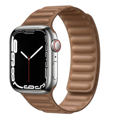 FTA Leather Link For Apple Watch Band 38mm 40mm 41mm  Original Magnetic Loop bracelet iWatch Series 8 Ultra 3 SE 6 7 Strap