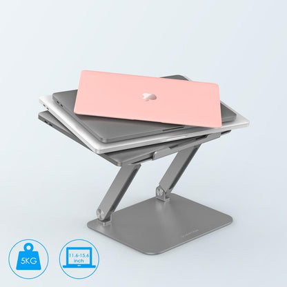 FTA Adjustable Height with Multiply Angle Laptop Notebook Stand with Adjustable Riser Compatible for MacBook Pro/Air, Surface Laptop