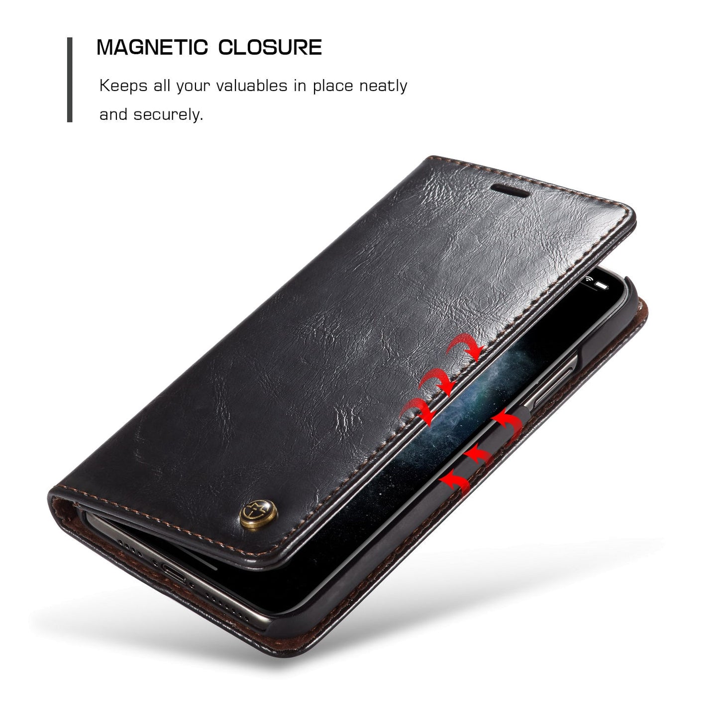 FTA Leather Case for iPhones, Luxury Magneti Card Holder Wallet Cover For iPhones.