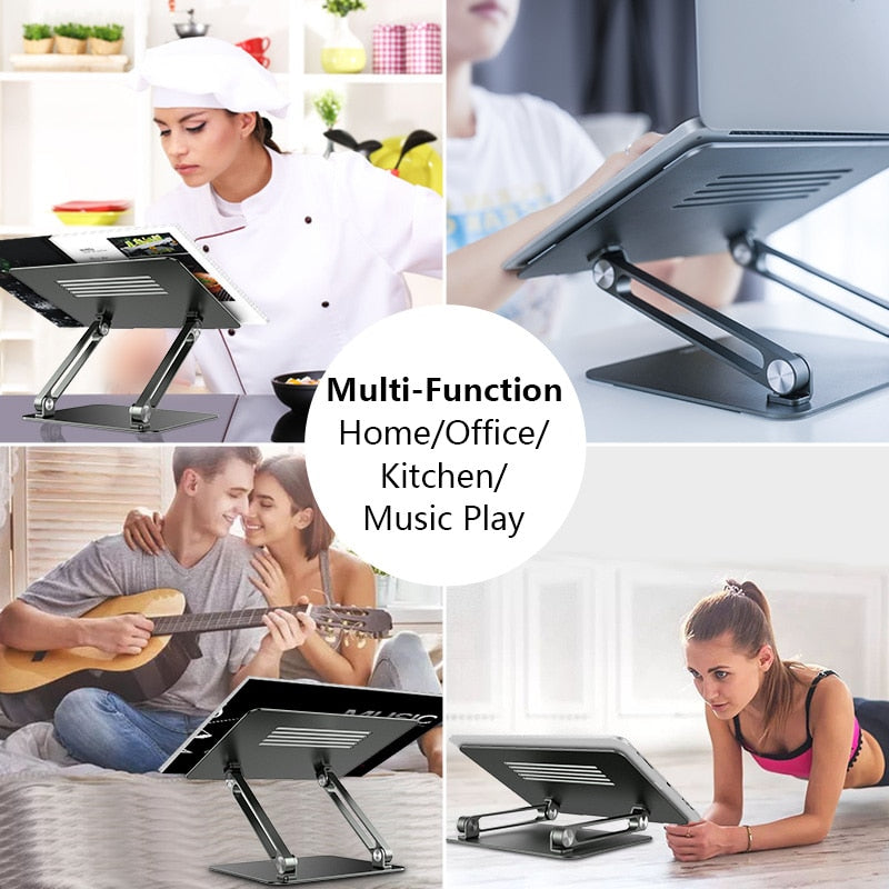 FTA Laptop Stand for bed work from home Adjustable Aluminium FTA Laptop Holder Stand Heat Release Foldable Laptop Notebook Stand