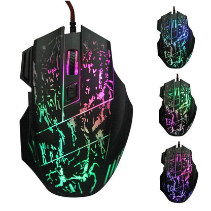 FTA 5500DPI 7 Buttons 7 Colors LED Backlight Optical USB Wired Mouse Gamer Mice Laptop PC Computer Mouse Gaming Mouse for Pro Gamer