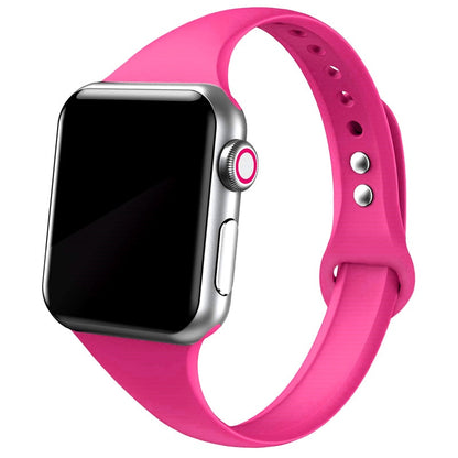 Slim strap FTA for Apple watch band 44mm 45mm 40mm 38mm 42 Silicone wrsit belt correa bracelet iWatch serie 4 3 se 6 7 41 45mm band