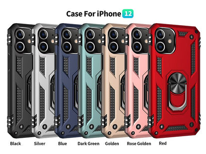 FTA Shockproof Phone Case with 2pcs Glass For iphone 11 Pro XR X XS Max 7 8 6 6s Plus Full Cover Car Magnetic Ring Kickstand Cases Compatible with apple.