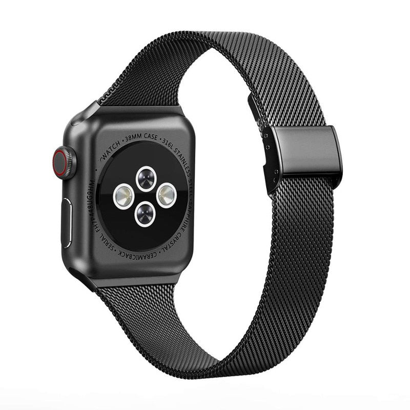 FTA Strap For Apple Watch band 44mm 40mm steel metal bracelet correa for series 6 5 4 3 SE for iWatch band 42mm 38mm Milanese Loops