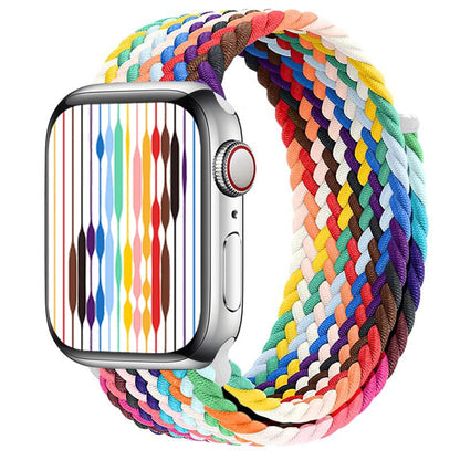 Braided Loop For Apple watch Strap 44mm 40mm 45mm 41mm 42mm 38mm 49mm Elastic Solo bracelet iWatch series 7 se 3 6 Ultra 8 Band