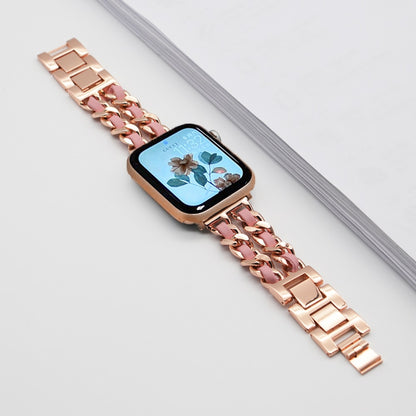 FTA Watch Bands For Apple Watch Band chain 45mm 41mm 38mm 42mm 40mm 44mm woman Bracelet Steel luxury for iWatch series 7 6 se 5 4 3 Correa