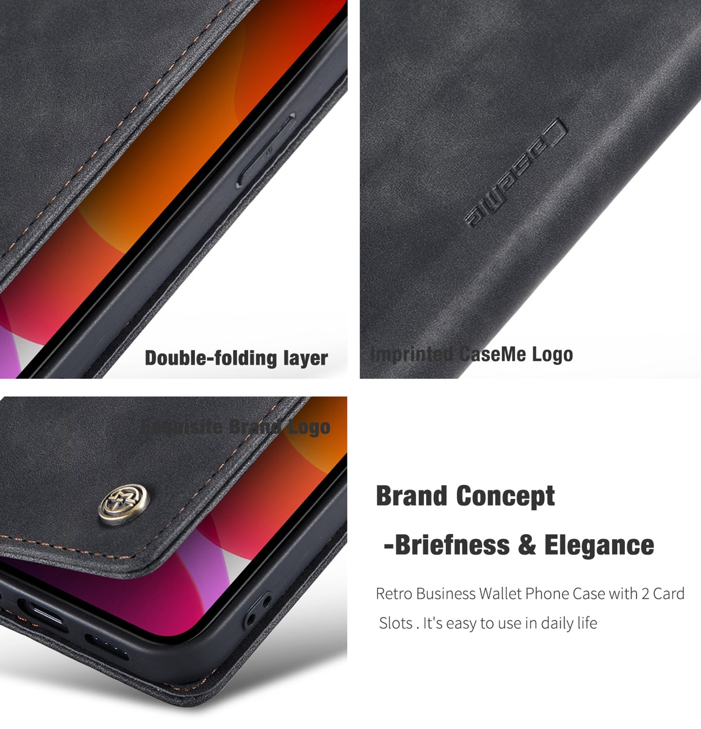 FTA Flip Case For iPhone 14 13 12 Mini Pro Max Retro Magnetic Card Leather Wallet For iPhones.