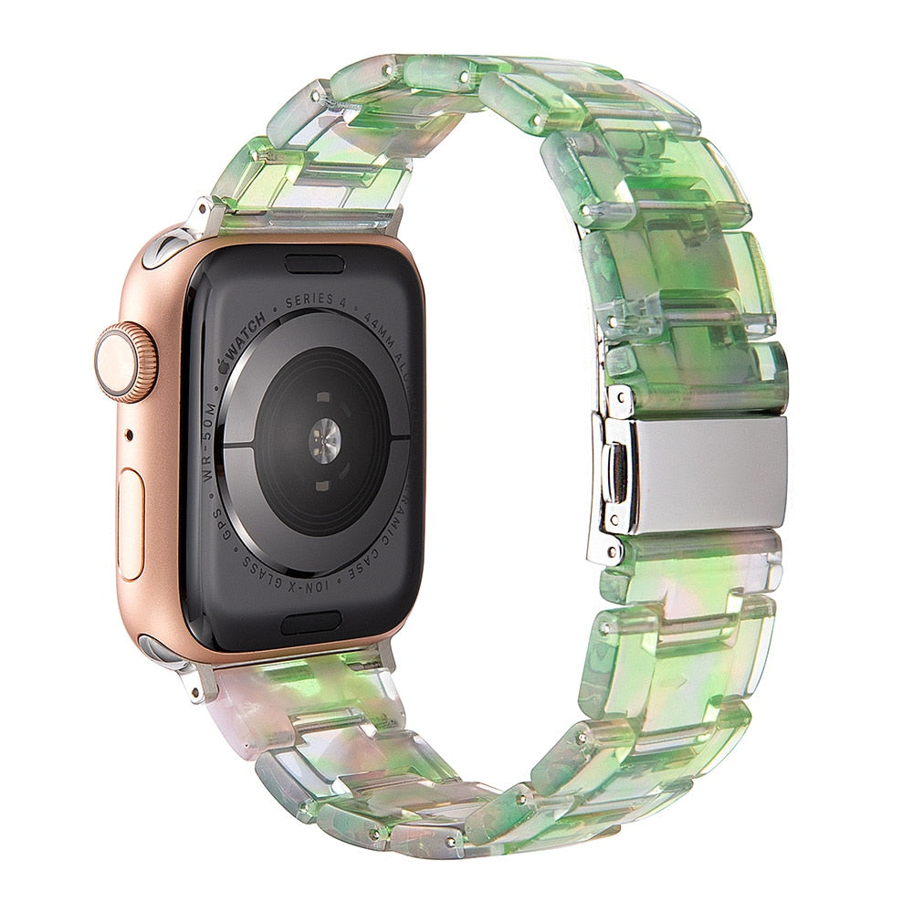 45mm Resin Watchband for apple watch 7 6 5 44mm iwatch 7 41mm 42mm SE 4 3 strap Wrist Accessories loop 40mm bracelet Replacement