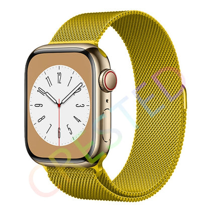 SPAIN BH Milanese Loop Strap For Apple watch Band 44mm 40mm 45mm 41mm 42mm 38mm 45 44 mm bracelet iWatch Series 3 5 6 SE 7 8 Ultra 49mm