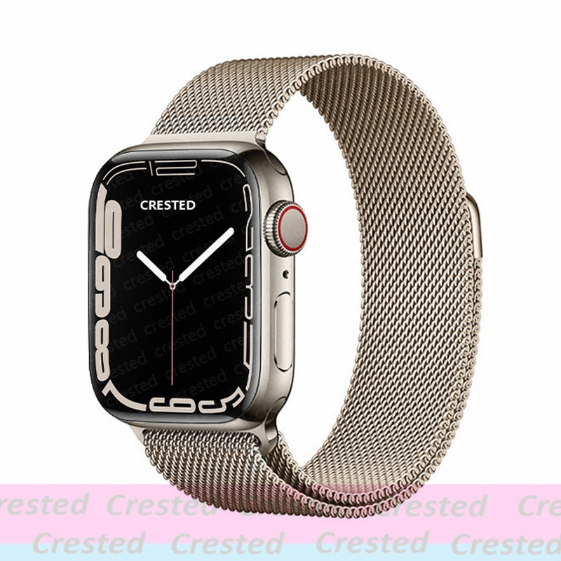 Milanese Loop straps for Apple Watch Ultra Band 49mm 44mm 45mm 40mm 41mm 42mm 38mm 38 mm belt bracelet iWatch series 7 se 3 5 6 8 Strap