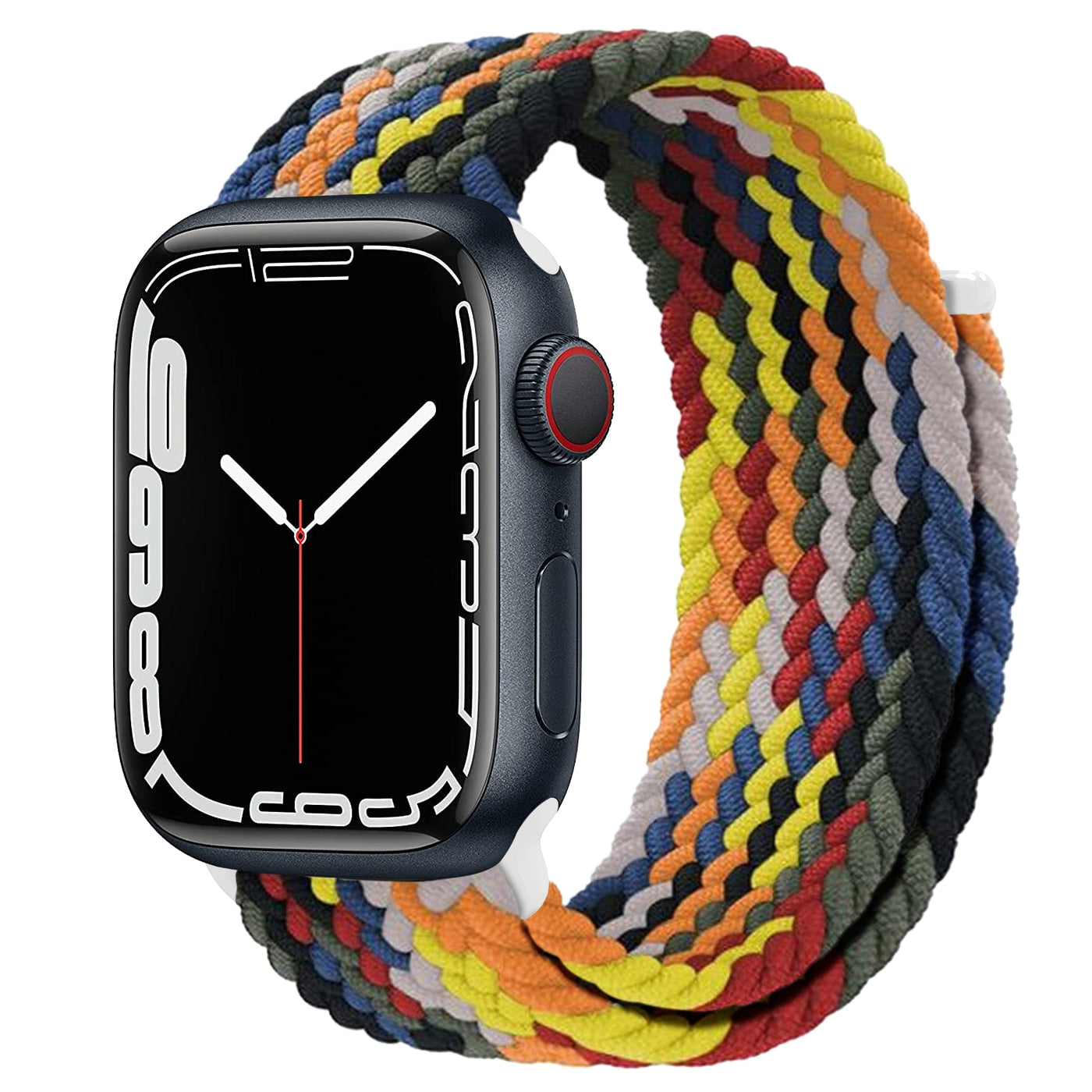 Braided Loop For Apple watch Strap 44mm 40mm 45mm 41mm 42mm 38mm 49mm Elastic Solo bracelet iWatch series 7 se 3 6 Ultra 8 Band